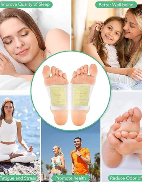Detox Foot Patches 10 Adhesive Pads Kit Natural Unwanted
